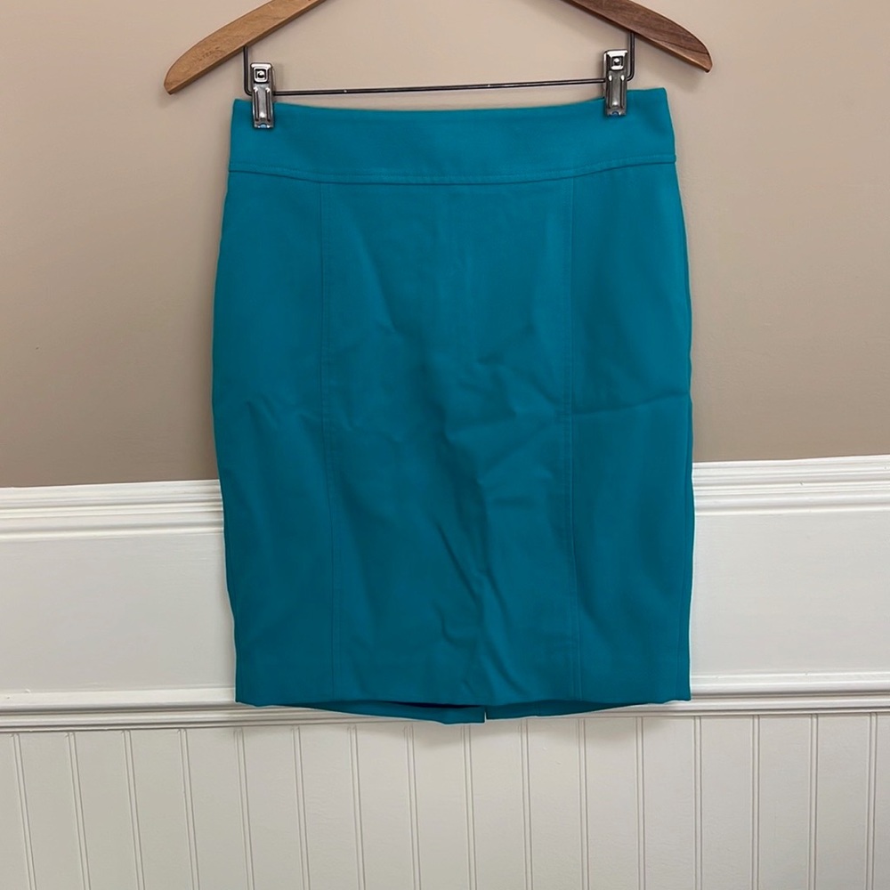 Women's Loft Petitite Teal Skirt - O